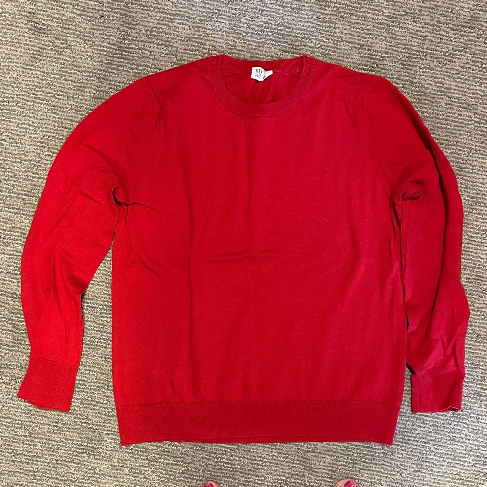 GAP Vibrant Red Crewneck Sweater